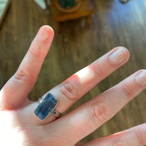 Blue kyanite ring
